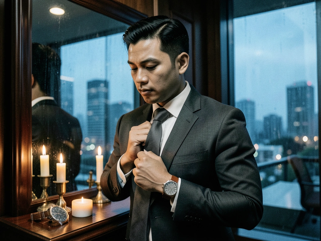 Sartorial precision and fabric detail